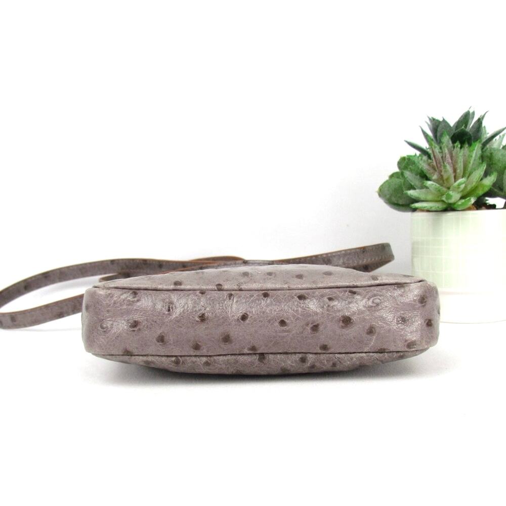 Hobo International Ostrich Grey Crossbody Mini Bag - Picture 6 of 10